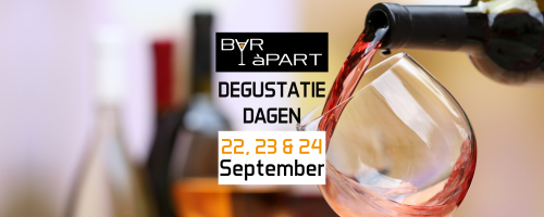 Degustatiedagen BAR àPART 22, 23 en 24 SEPTEMBER