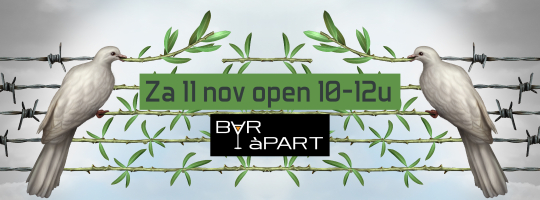 Zaterdag 11 november open van 10u tot 12u