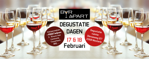 Degustatiedagen BAR àPART 17 en 18 FEBRUARI