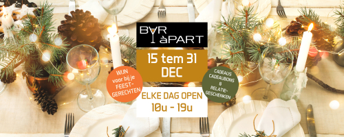 BAR àPART 15 tem 31 december 2018 ELKE DAG OPEN 10-19u