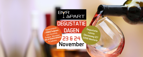 Degustatiedagen BAR àPART 23 en 24 november 2019