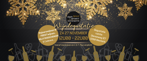 Wijndegustatie BAR àPART 27 november 2021